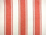 Cotton Upholstery 2.75" Stripe In Tangerine And White0
