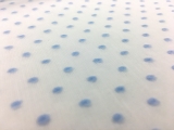 Cotton Swiss Dot in White and Powder Blue0