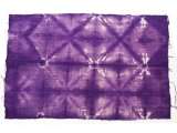 Cotton Mud Cloth Panel in Purple Tie Dye Diamonds