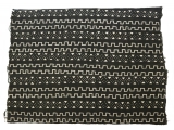 Cotton Mud Cloth Panel in Black Geometric Stripes
