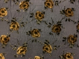 Silk Rayon Burnout Velvet With Floral Motif0