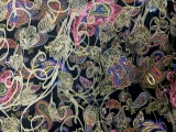 Printed Silk Chiffon Chiffon with Metallic Jacquard0