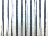 Rayon Linen Woven Stripe in White and Navy0
