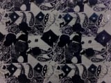 Silk Rayon Burnout Velvet With Multi Pattern Motif0